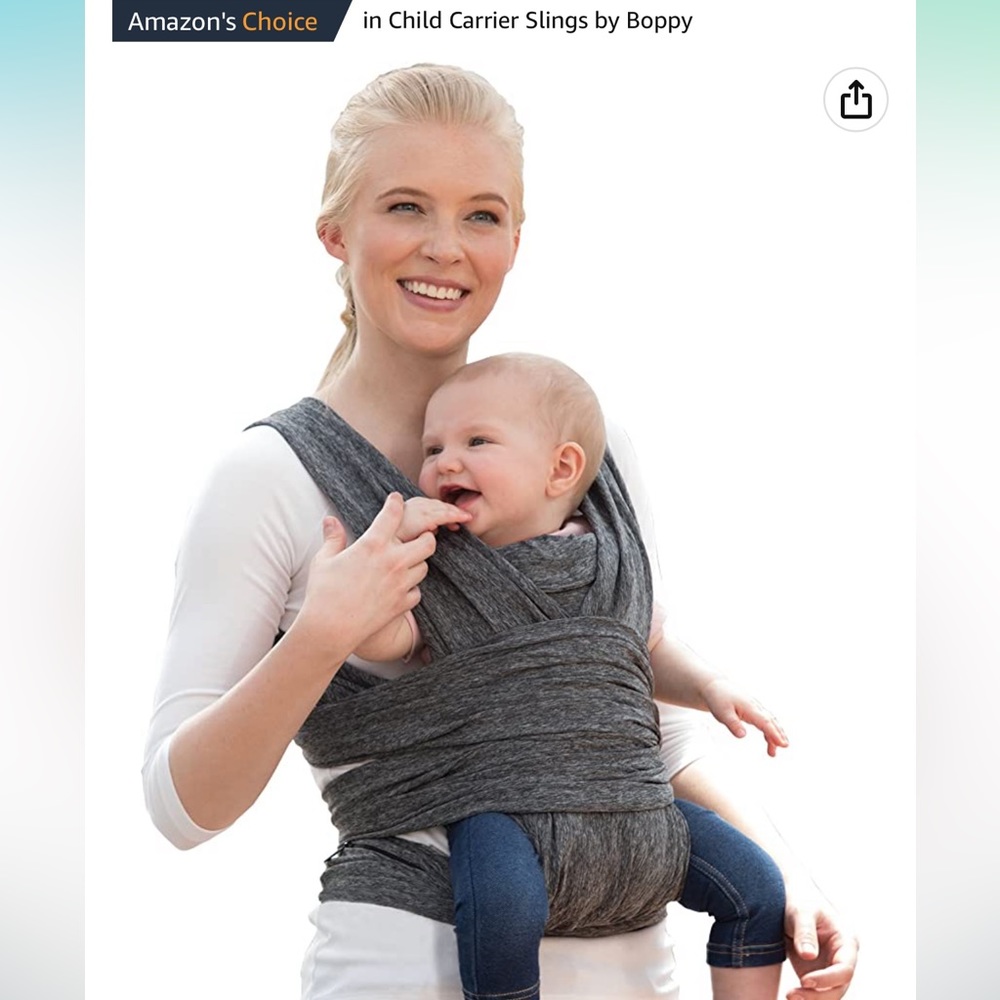 Boppy Comfyfit Hybrid Baby Carrier Gray Stretchy AWESOME